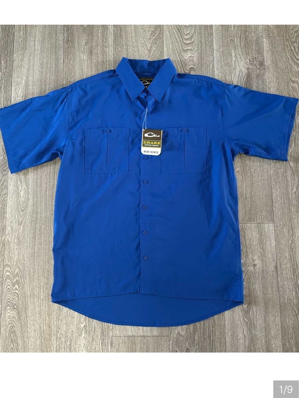 NWT Drake vented short sleeve button down shirt men’s sz S